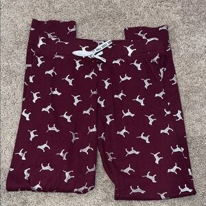 PINK VICTORIAS SECRET Thermal all over dog print pj pants